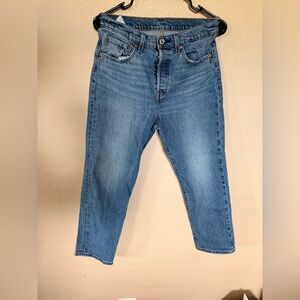 Levi's Light Blue Cropped Ankle Jeans